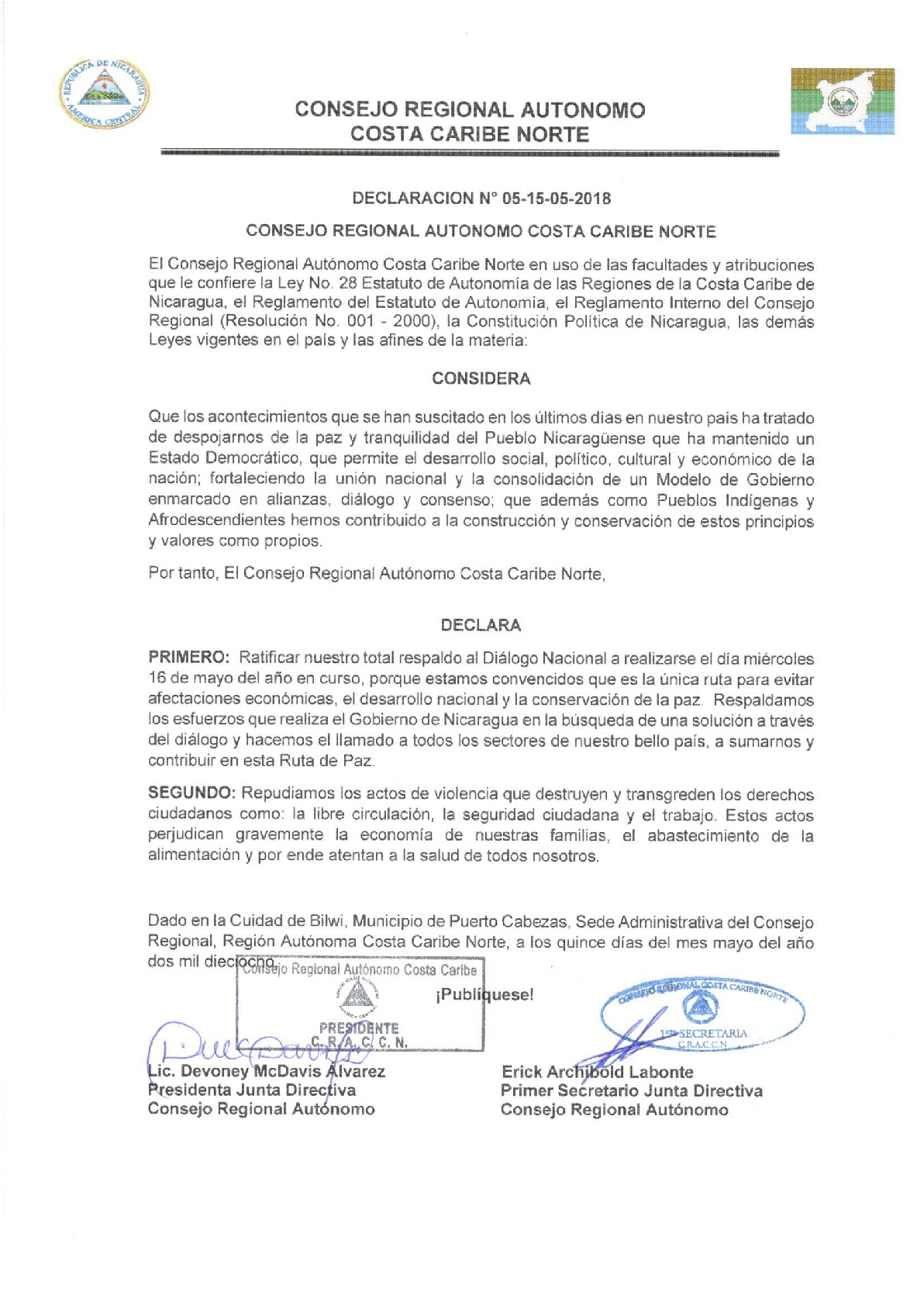 declaracion